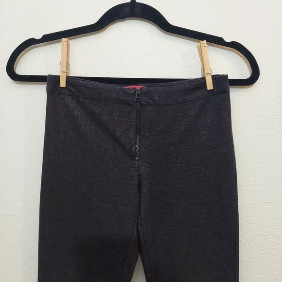 Alice + Olivia Low Rise Zip Up Stretch Pants Black Size 2 - Picture 3 of 14